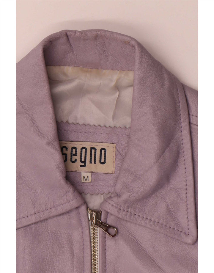 Jachetă de piele pentru femei Segno UK 12, violet mediu