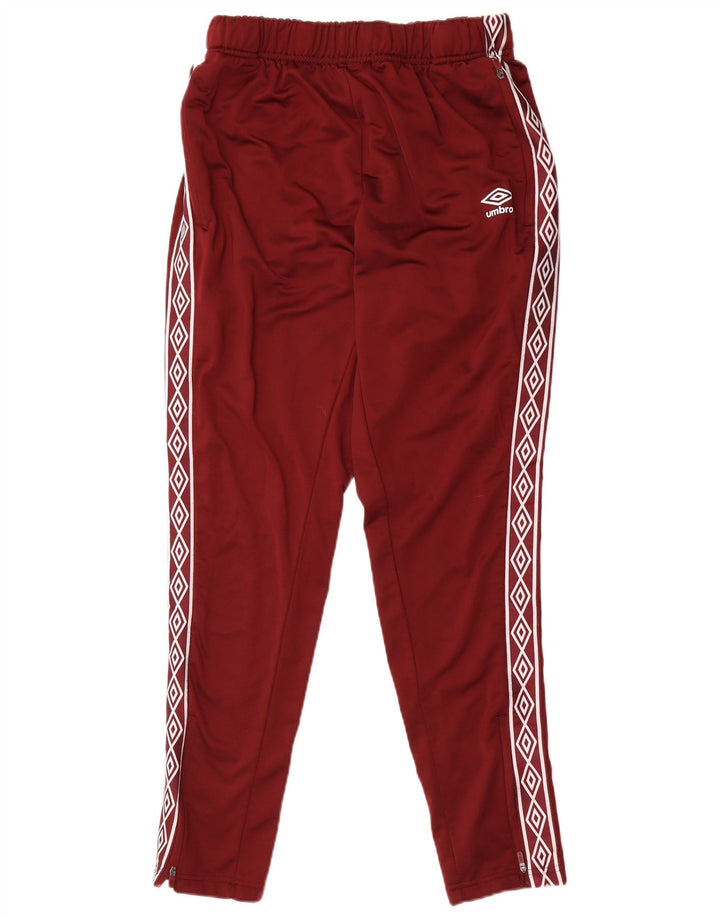 Pantaloni de trening grafic Umbro pentru bărbați, poliester maro mare