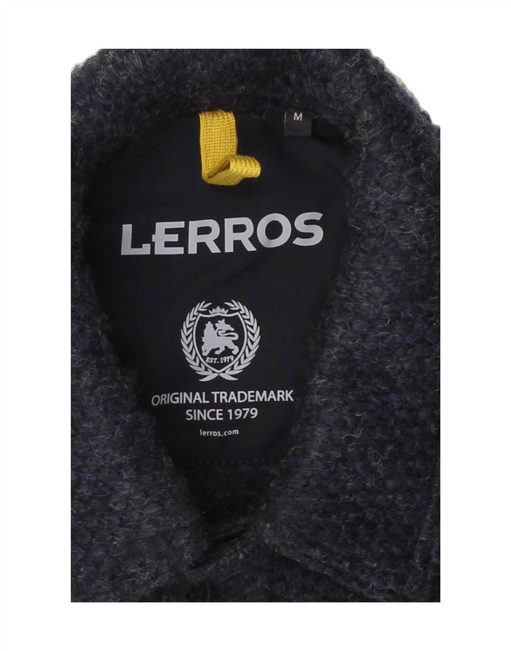 LERROS Mens Bomber Jacket UK 38 Medium Navy Blue Polyester Vintage Lerros and Second-Hand Lerros from Messina Hembry 
