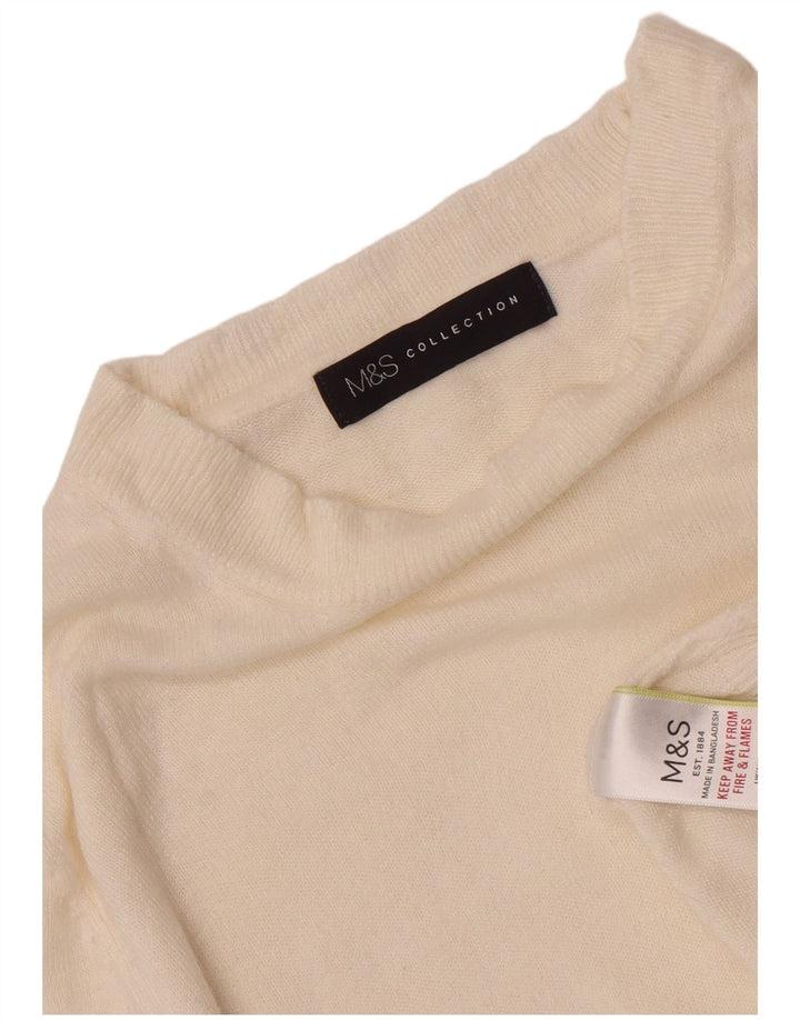 Pulover pentru femei Marks & Spencer cu decolteu cu barca UK 8 Small Off White