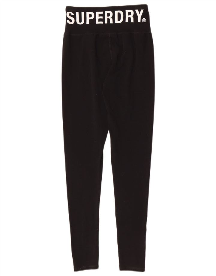 Leggings cu grafică pentru femei Superdry UK 8, bumbac negru mic