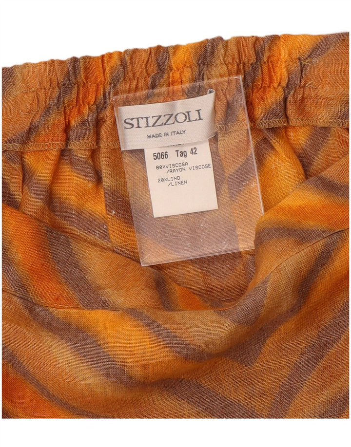 STIZZOLI Fustă A-Line Femei IT 42 Medium W28 Orange Dung Viscose