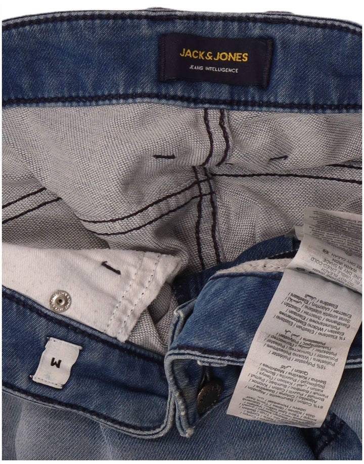 JACK & JONES Pantaloni scurți din denim pentru bărbați, mediu W32, bumbac albastru