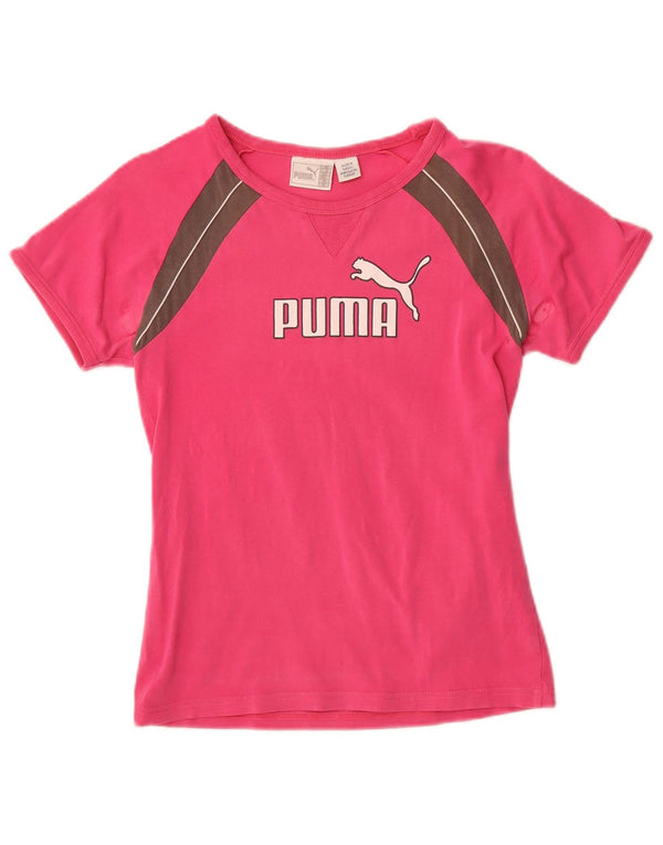 Tricou cu grafic Puma pentru femei Top UK 12 Medium Pink Colorblock
