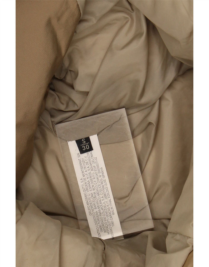 MASSIMO DUTTI Womens Hooded Padded Jacket UK 10 Small Beige Polyester Vintage Massimo Dutti and Second-Hand Massimo Dutti from Messina Hembry 