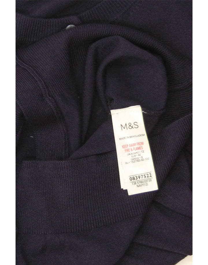 Pulover cardigan pentru femei Marks & Spencer UK 12 Medium Bleumarin Viscoză