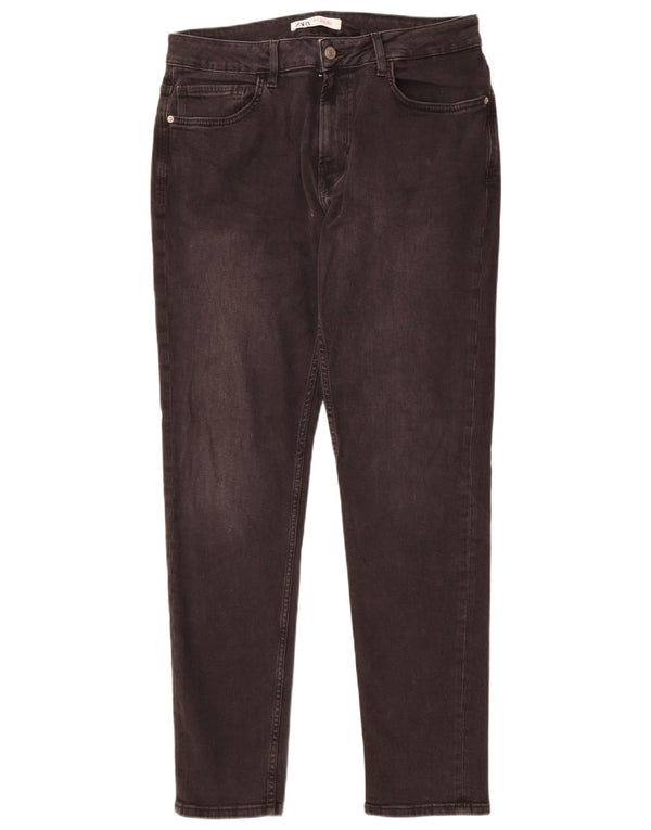 Zara Mens Slim Jeans EU 42 Large W32 L31 Black Cotton