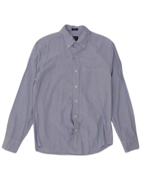 J. CREW Mens Flex Slim Shirt Small Blue Cotton