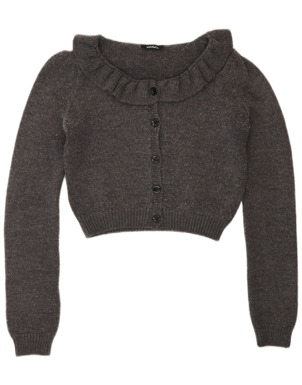 Max & Co. Pulover Crop Cardigan pentru femei UK 12 Medium Gri Lână
