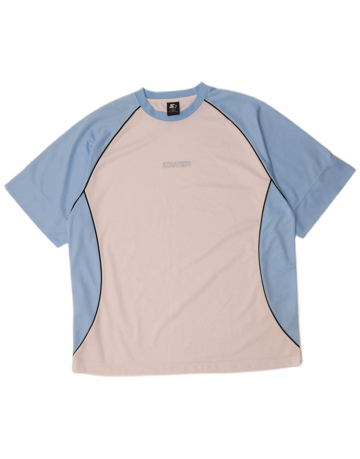 STARTER Tricou grafic pentru bărbați Top 2XL, alb, poliester color bloc