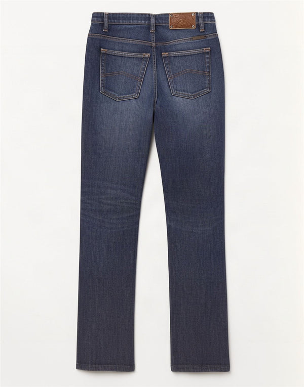Marlboro Classics Blugi Distressed drepte pentru femei W28 L29 bleumarin