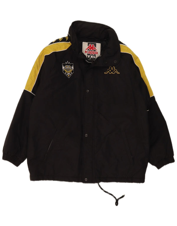 Jachetă Windbreaker cu grafică pentru băieți Kappa 12-13 ani XL negru colorblock