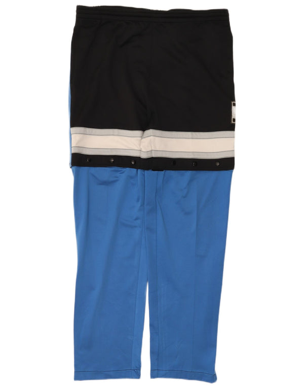 Pantaloni de trening vintage pentru bărbați cu grafică mare, albastru, bloc de culoare