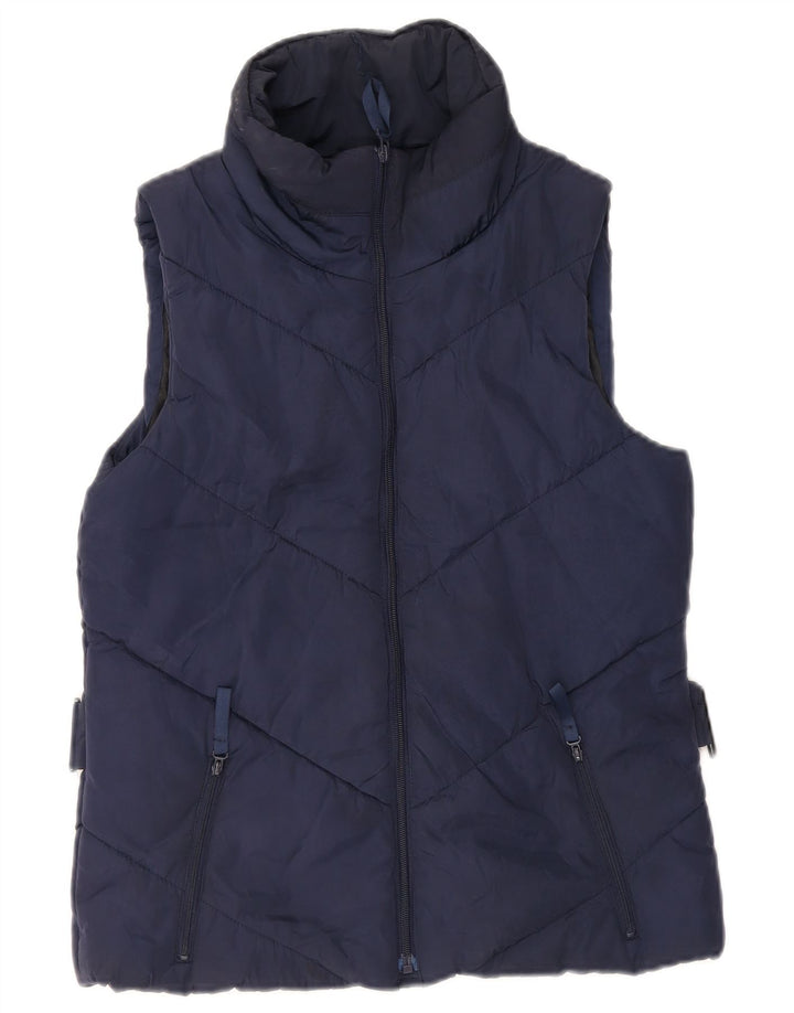Gilet căptușit pentru femei Zara UK 12 Medium Bleumarin Poliester