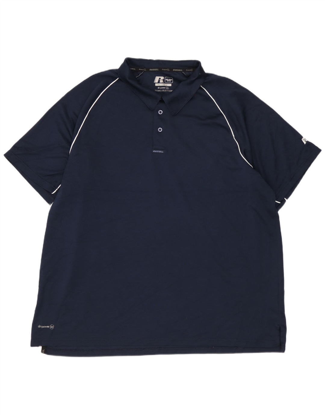 RUSSELL ATHLETIC tricou polo pentru bărbați UK 50/52 2XL bleumarin poliester