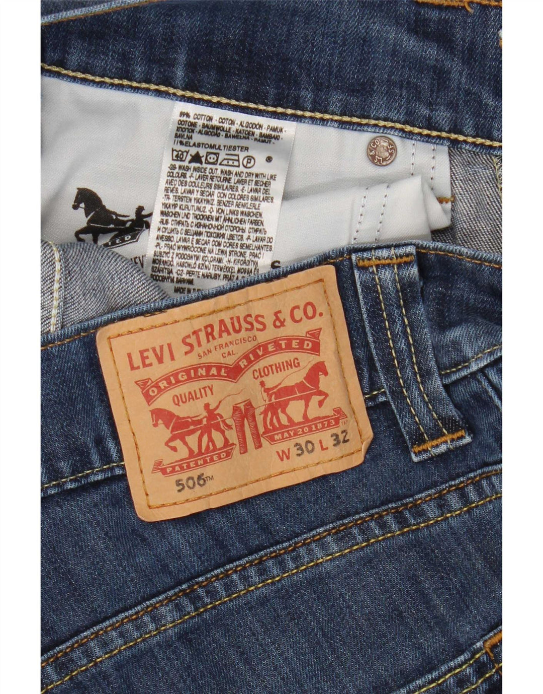 Blugi drepti 506 pentru femei Levi's W30 L28 Bumbac albastru