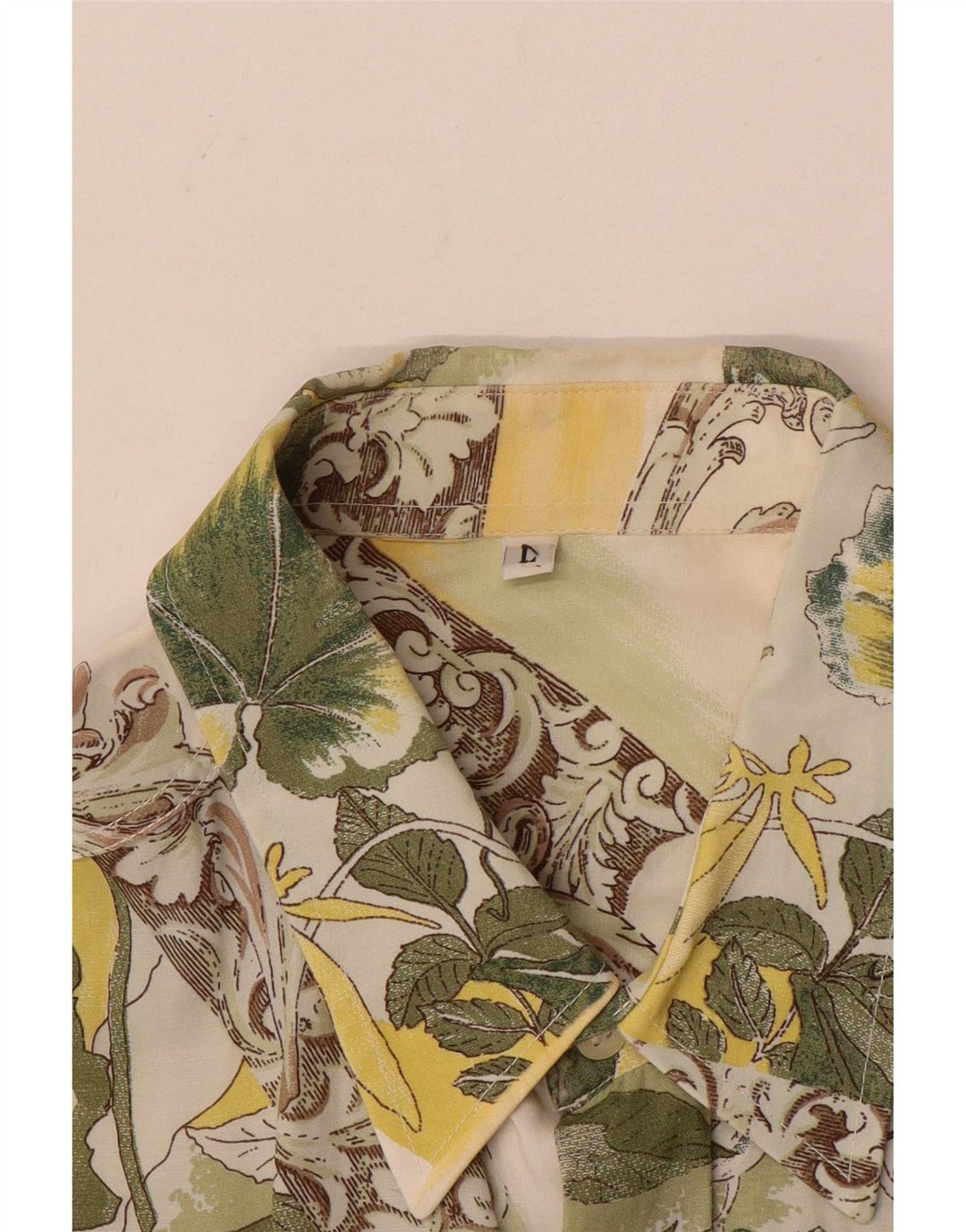 Cămașă vintage bărbați mare, albă, florală