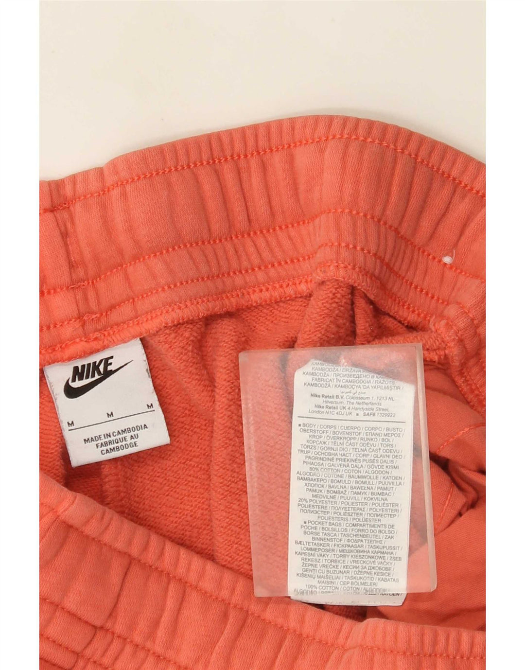 Pantaloni de trening grafic Nike pentru bărbați Pantaloni de jogging din bumbac portocaliu mediu