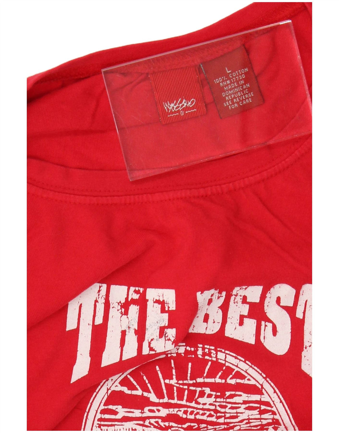 MOSSIMO Crop Graphic Top pentru femei cu mânecă lungă UK 16, mare, roșu, bumbac