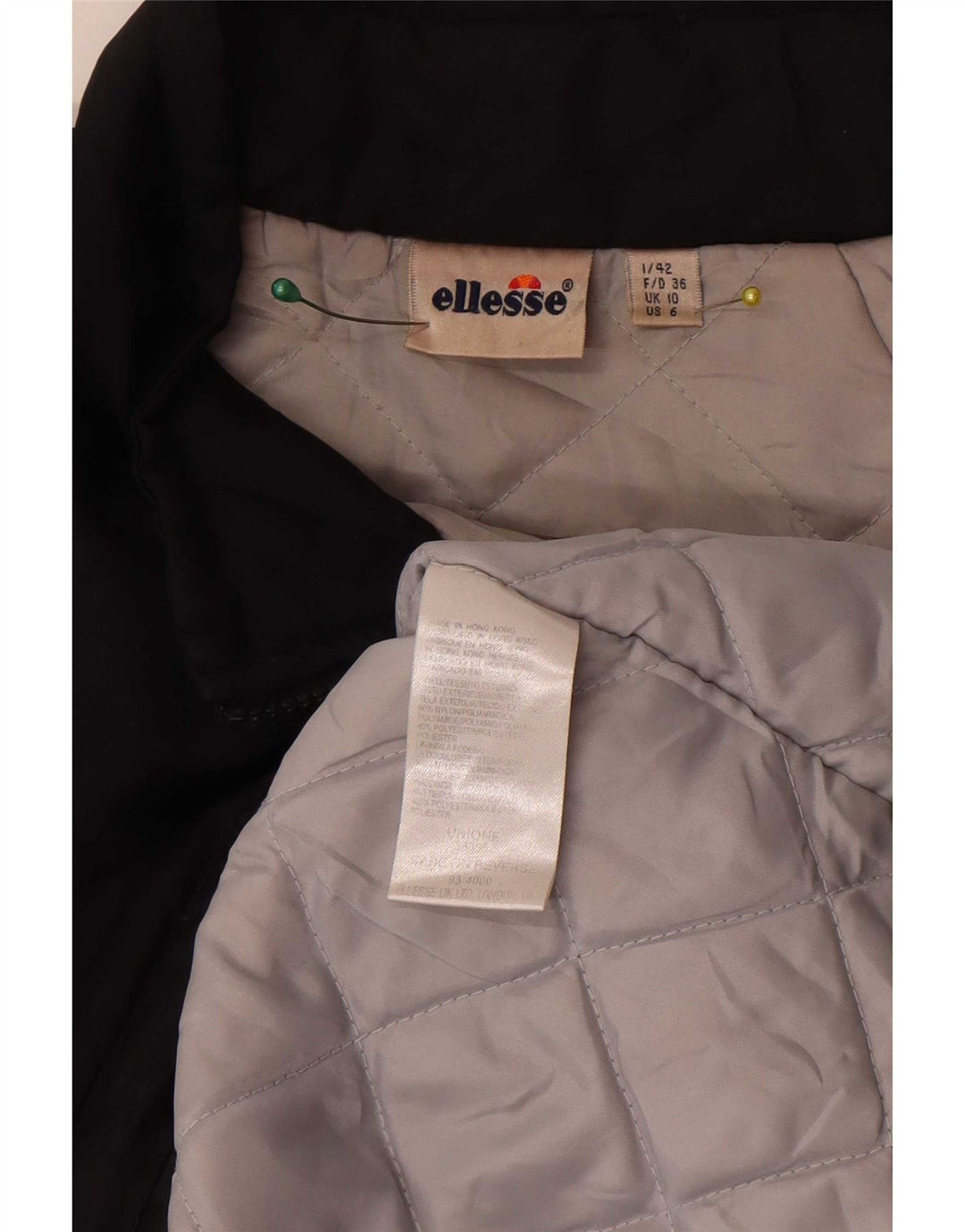 Jachetă Anorak supradimensionată pentru femei Ellesse UK 10 Poliester negru mic
