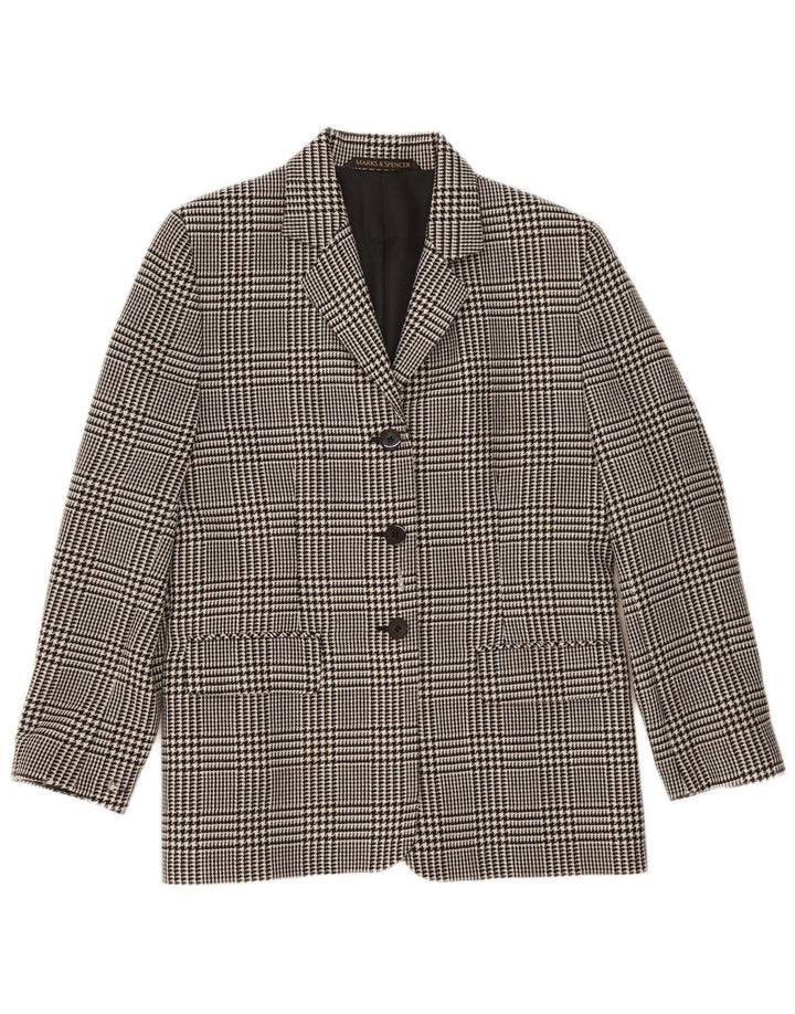 Sacou Marks & Spencer pentru femei, cu 3 nasturi, UK 14, mare, negru