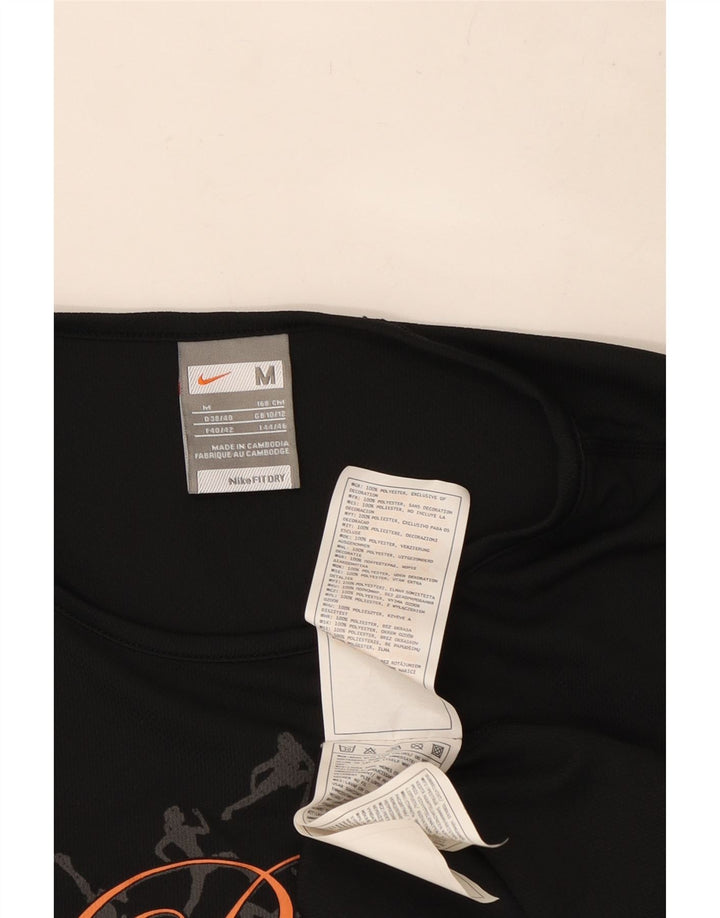 Tricou grafic Nike pentru femei Top UK 10/12 Poliester mediu negru