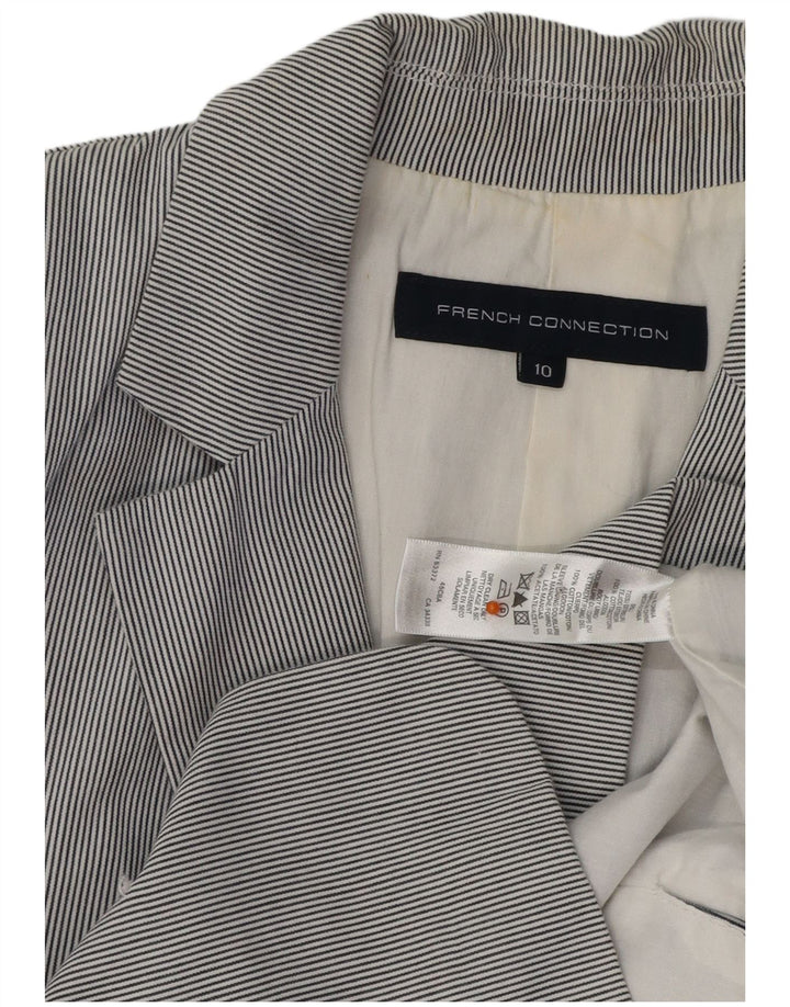 FRENCH CONNECTION Jachetă blazer pentru femei UK 10 Small Blue Pinstripe
