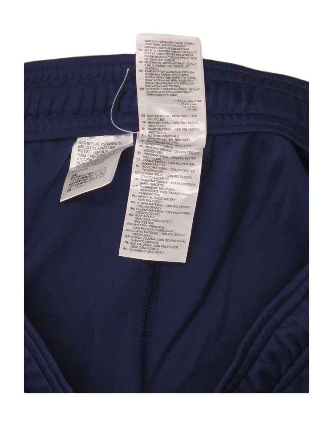 Pantaloni de trening Adidas pentru bărbați, poliester mediu albastru bleumarin