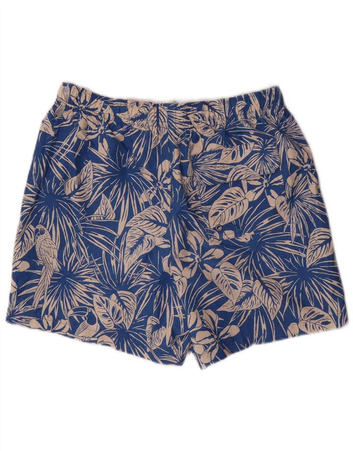 Pantaloni scurți de înot pentru bărbați Marks & Spencer, poliester floral, albastru mediu