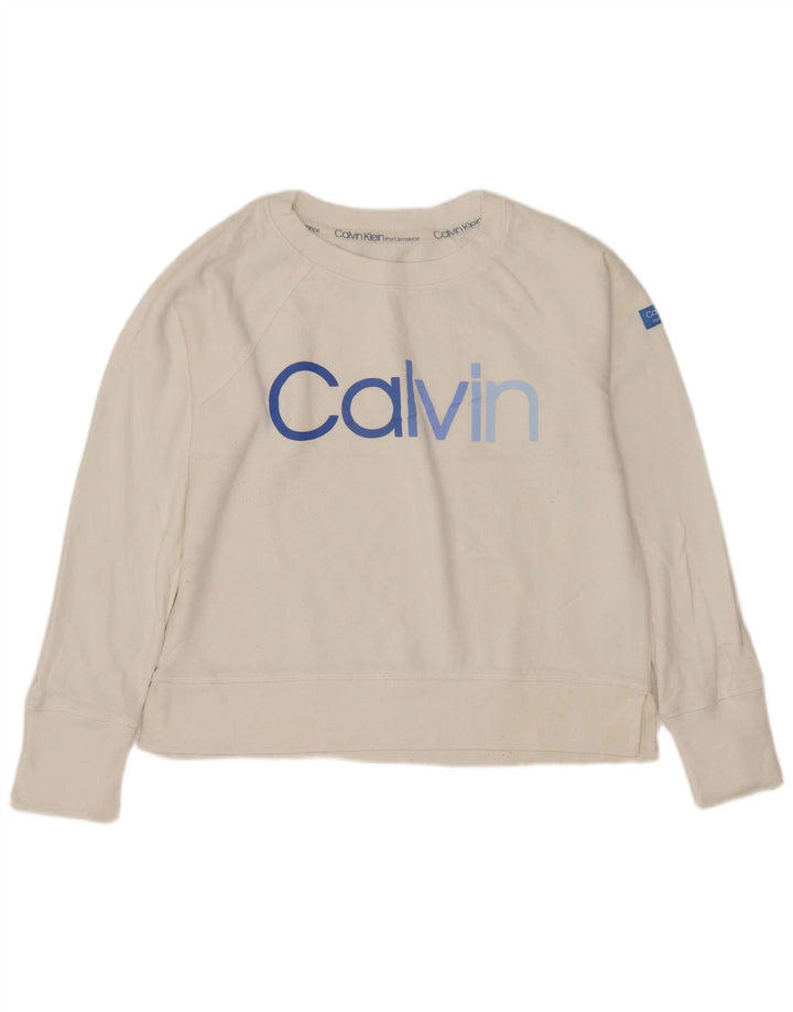 CALVIN KLEIN Hanorac de performanță pentru femei Jumper UK 8 Small White