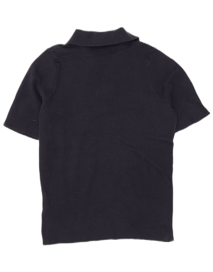 Tricou polo pentru femei Marks & Spencer UK 12 Medium bleumarin Bumbac