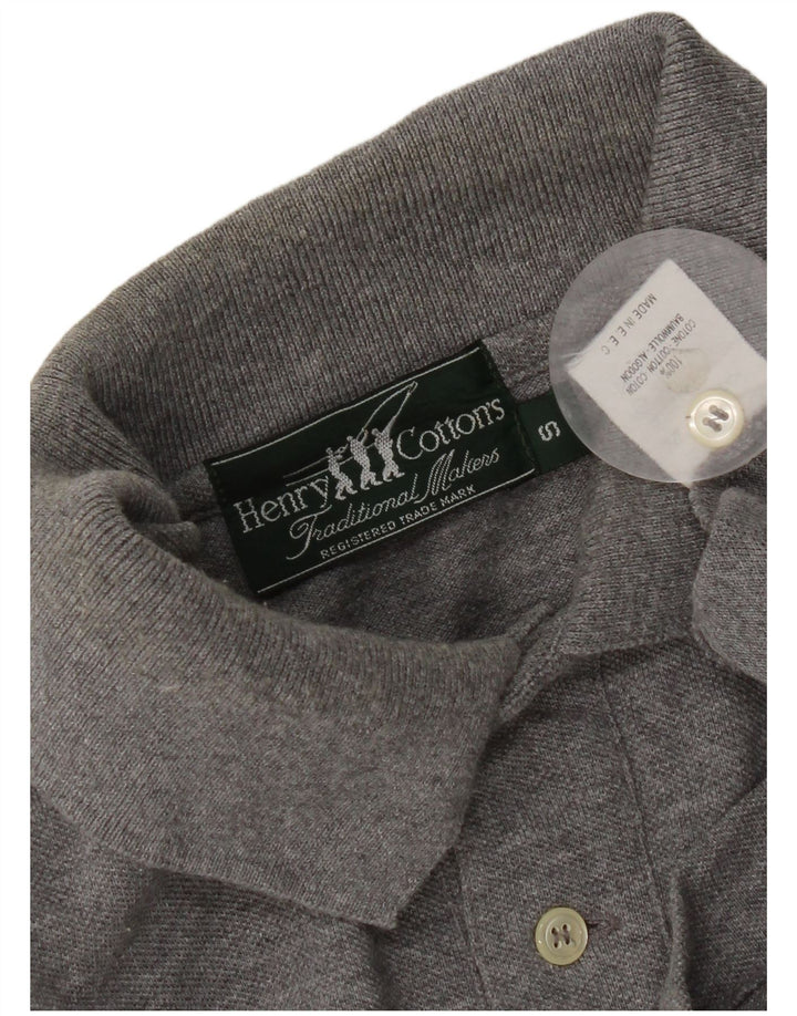 Tricou polo Henry Cottons pentru bărbați, bumbac gri mic