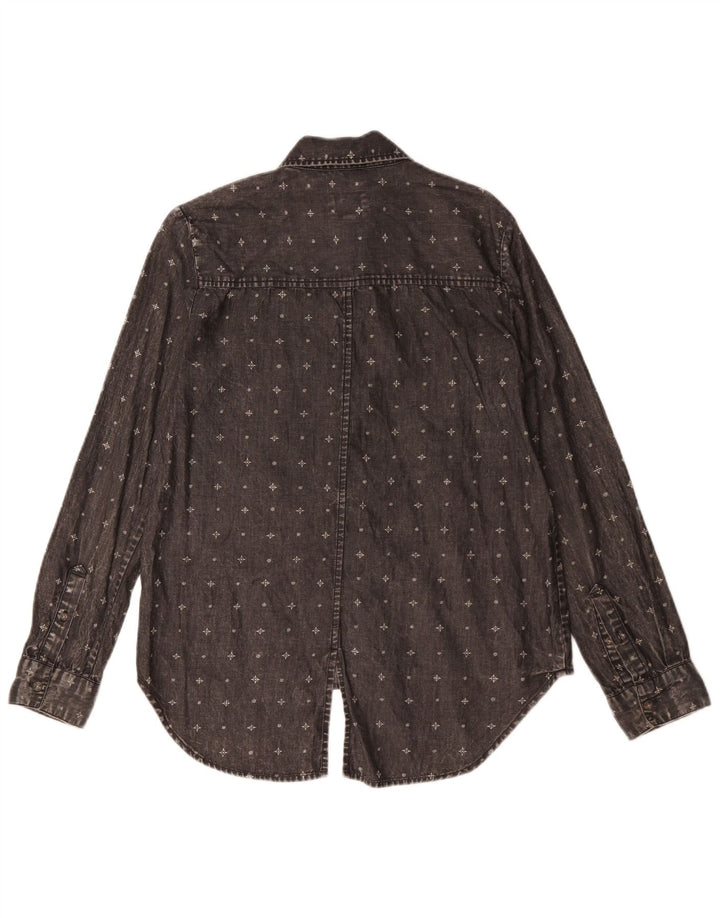 Cămașă supradimensionată pentru femei Vans UK 10 Small Black Geometric Bumbac