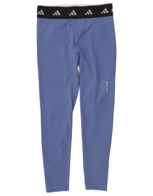Leggings Adidas Aeroready Graphic pentru femei Marea Britanie 12/14 Albastru mediu Colorblock