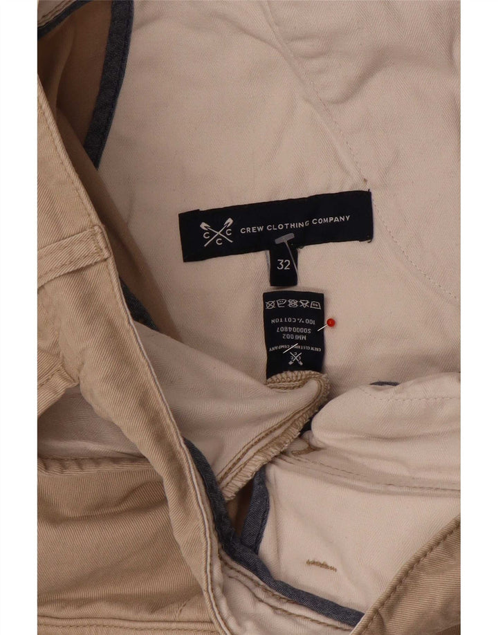 Crew Clothing Pantaloni scurți cargo pentru bărbați W32, bumbac mediu bej