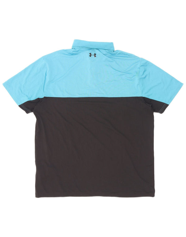 Tricou polo Under Armour pentru bărbați Heat Gear XL, albastru, poliester color bloc