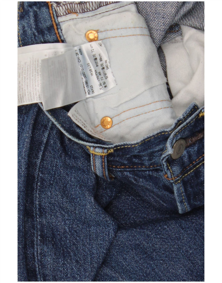 Blugi drepti pentru bărbați Levi's W28 L32 Bumbac bleumarin