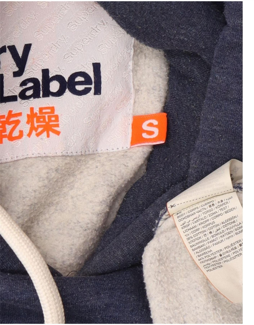 Pulover cu glugă Superdry pentru bărbați, cu formă regulată, din bumbac, albastru