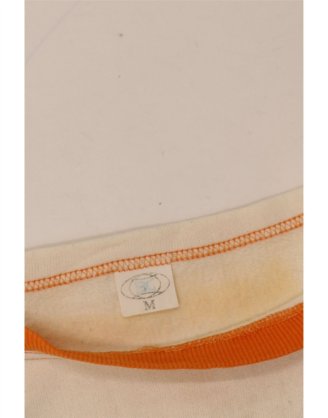 VINTAGE Tricou grafic Malibu pentru femei Top UK 14 Medium Off White