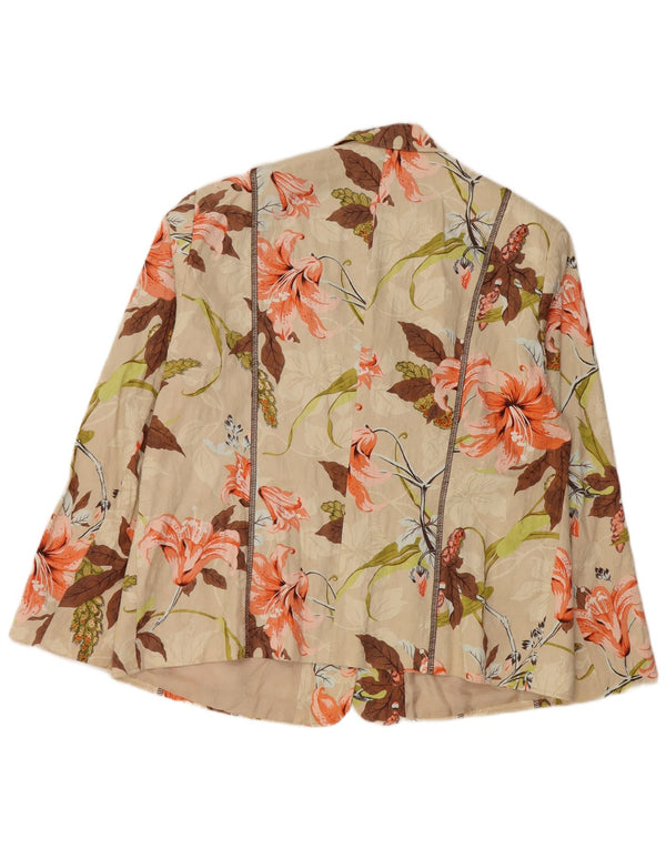 GERRY WEBER Jachetă pentru femei cu mâneci 3/4 UK 20 2XL Bej Floral