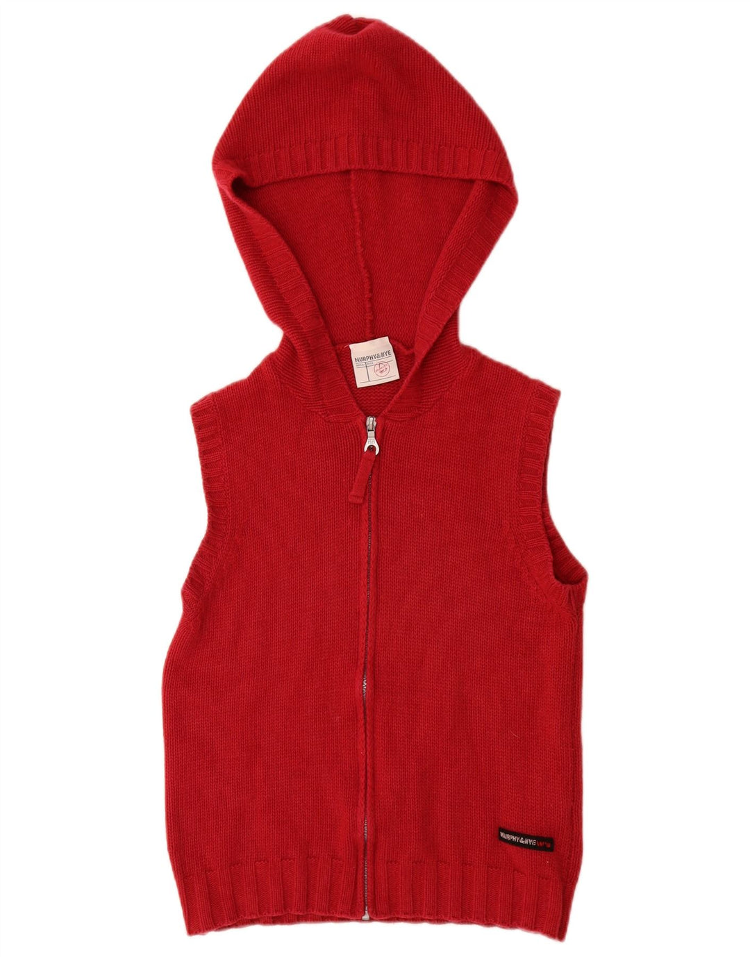 MURPHY & NYE Pulover cardigan cu glugă pentru femei UK 10 Mic Bordeaux