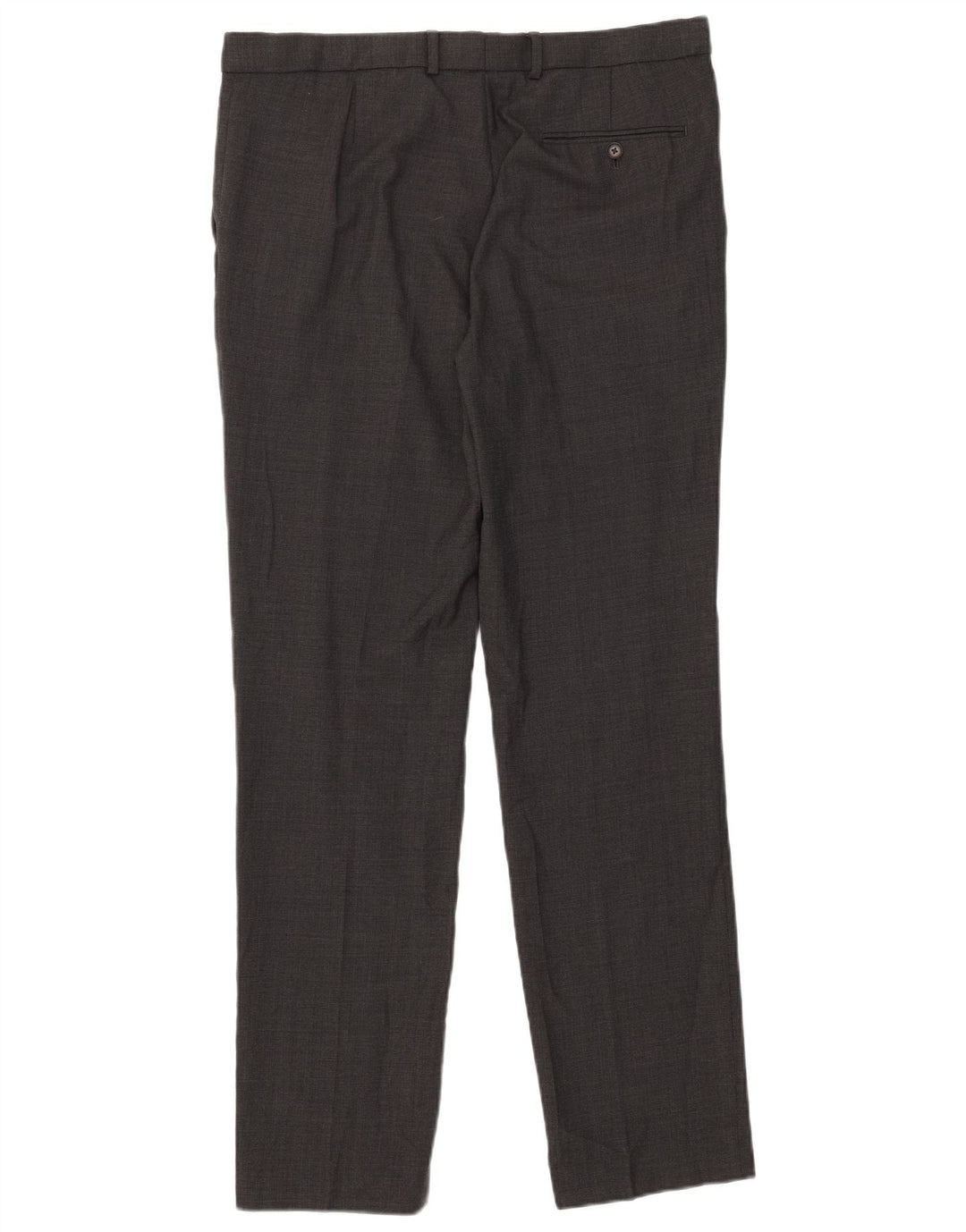 Marks & Spencer Pantaloni de costum croiți pentru bărbați L36 L33 Lână cu carouri gri