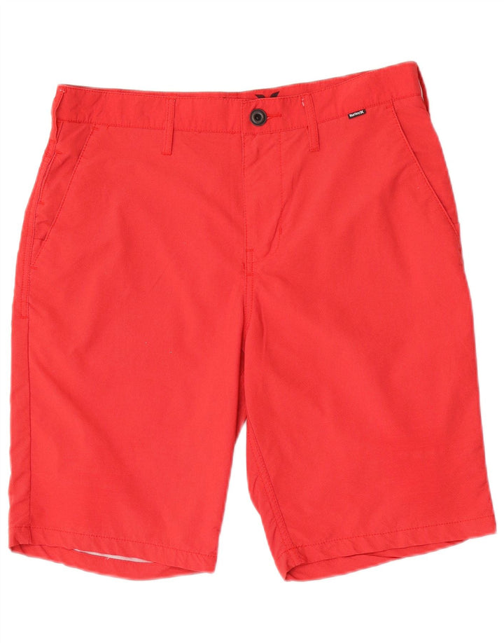 Pantaloni scurți chino Hurley Dri Fit pentru bărbați W30, nailon roșu mediu