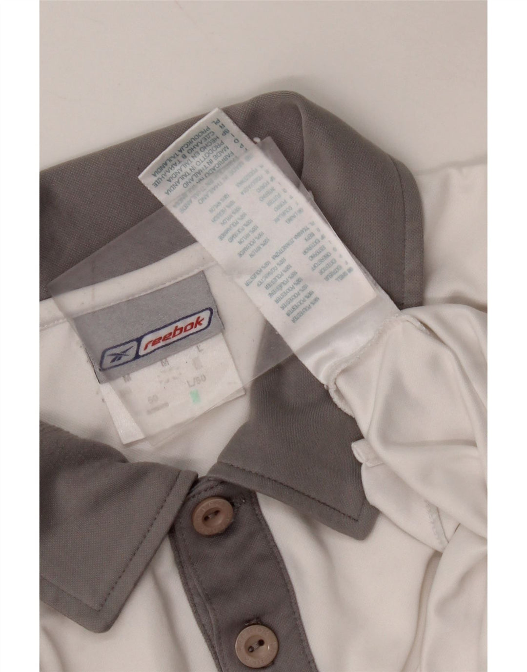 Tricou polo REEBOK pentru bărbați, alb mediu, poliester color bloc