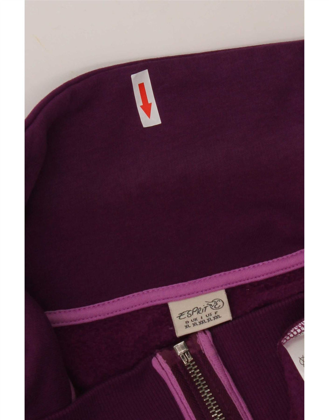 Jachetă de trening pentru femei Esprit UK 18 XL, purpuriu, bumbac