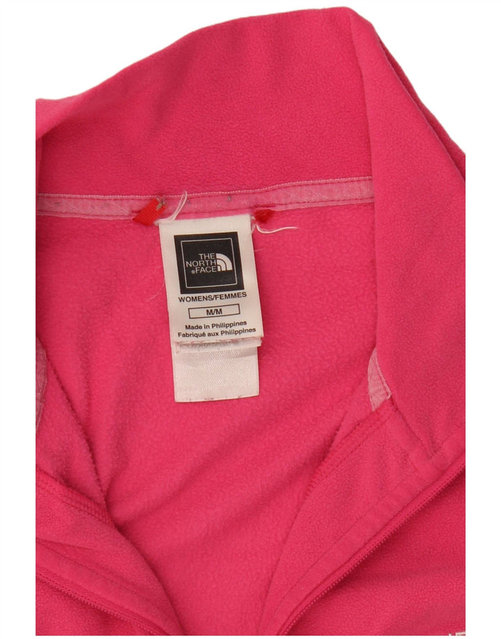 Pulover din lână The North Face pentru femei, cu fermoar și gât, UK 12, poliester roz mediu