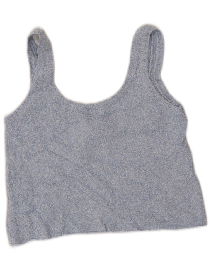 Top cu vestă pentru femei Zara UK 14, mare, albastru, bumbac