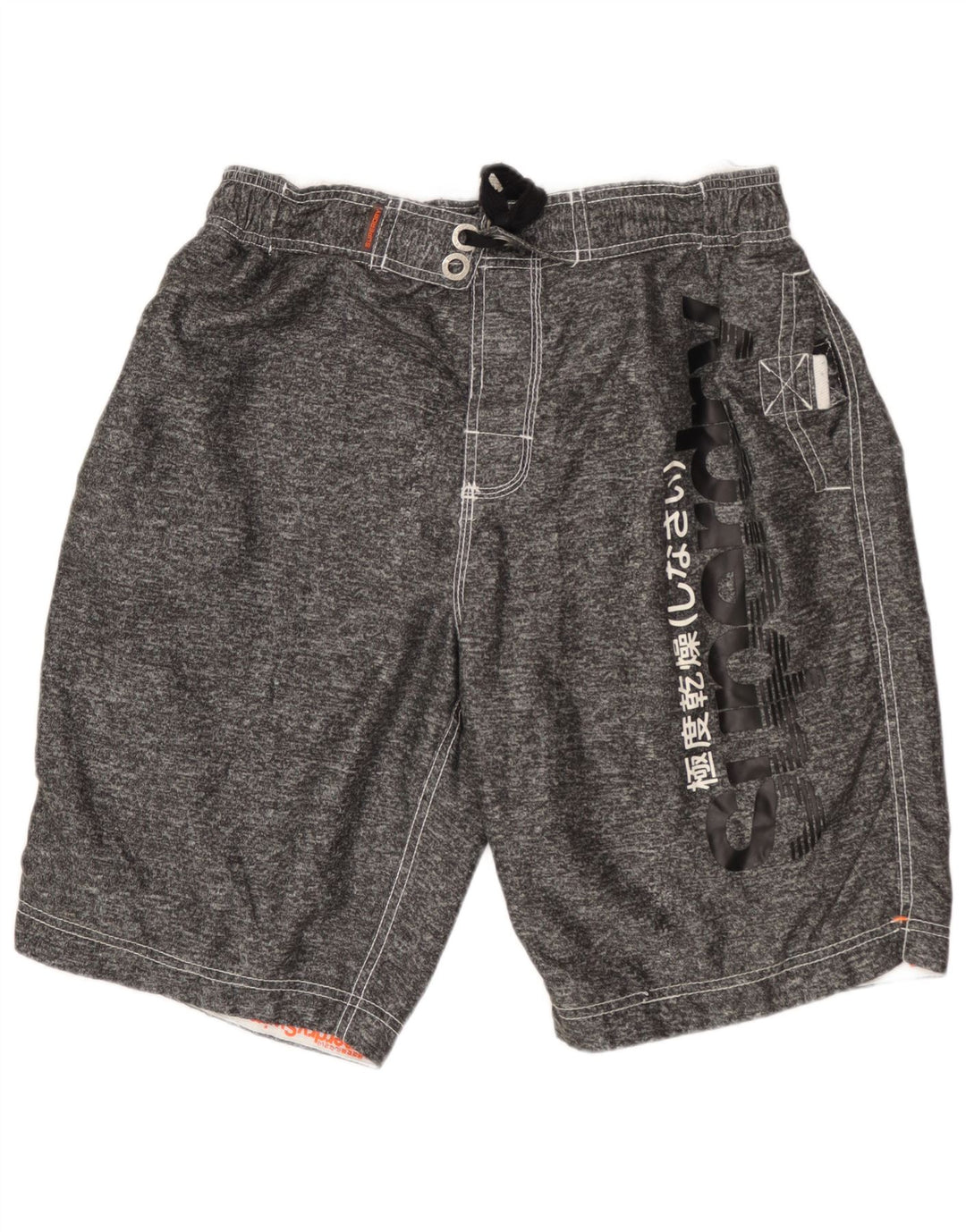 Pantaloni scurți de înot grafic pentru bărbați Superdry XL, poliester cu pături gri