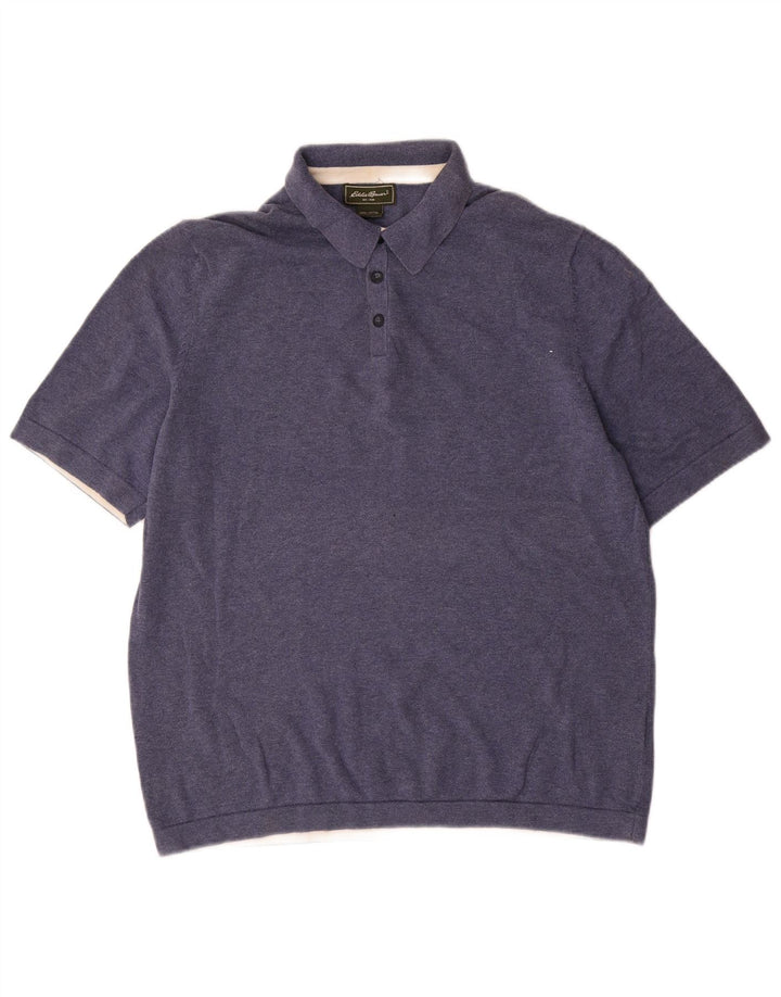 EDDIE BAUER Tricou polo pentru bărbați, bumbac albastru mediu