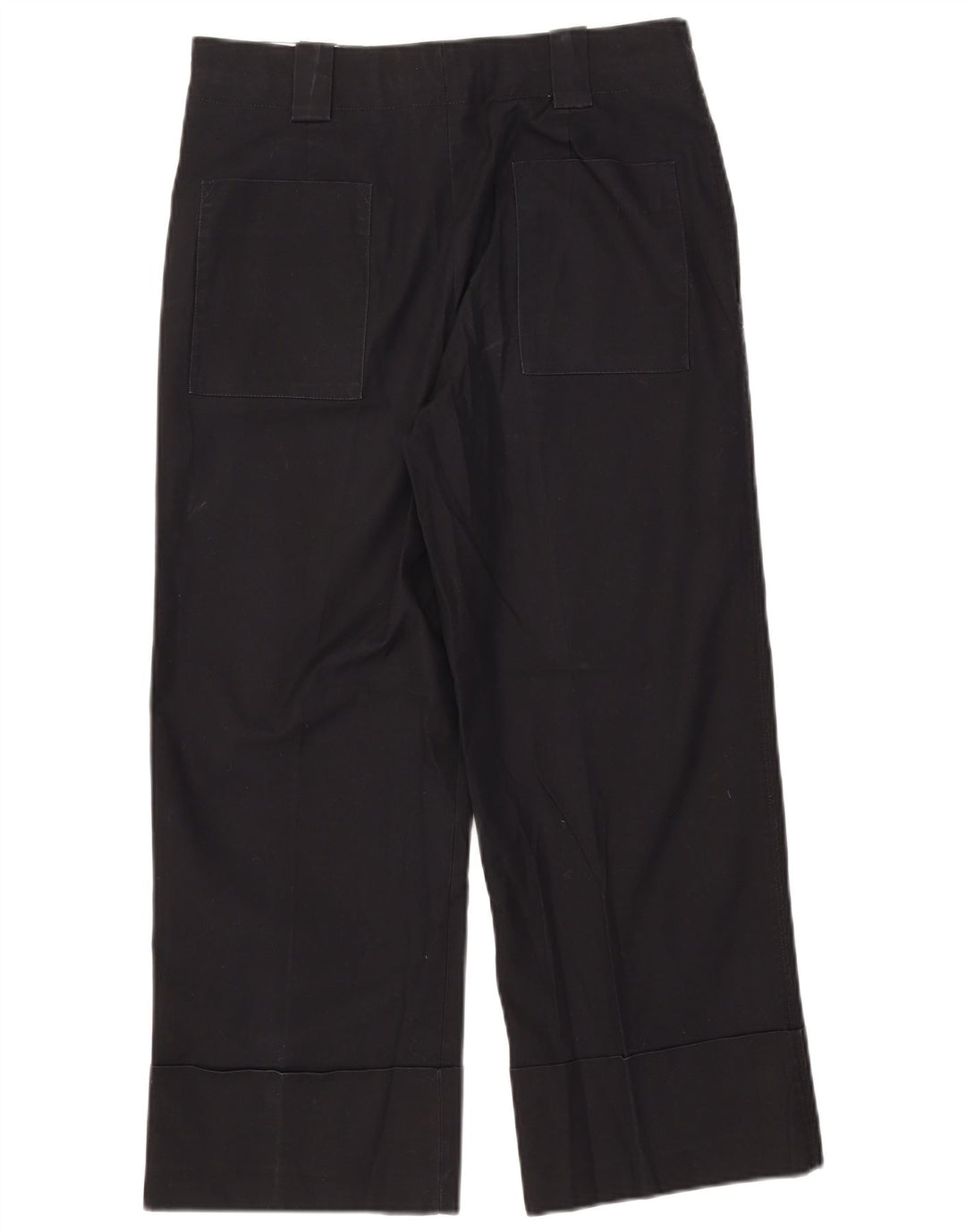 Pantaloni tăiați pentru femei Zara Mediu L28 L24 Bumbac negru